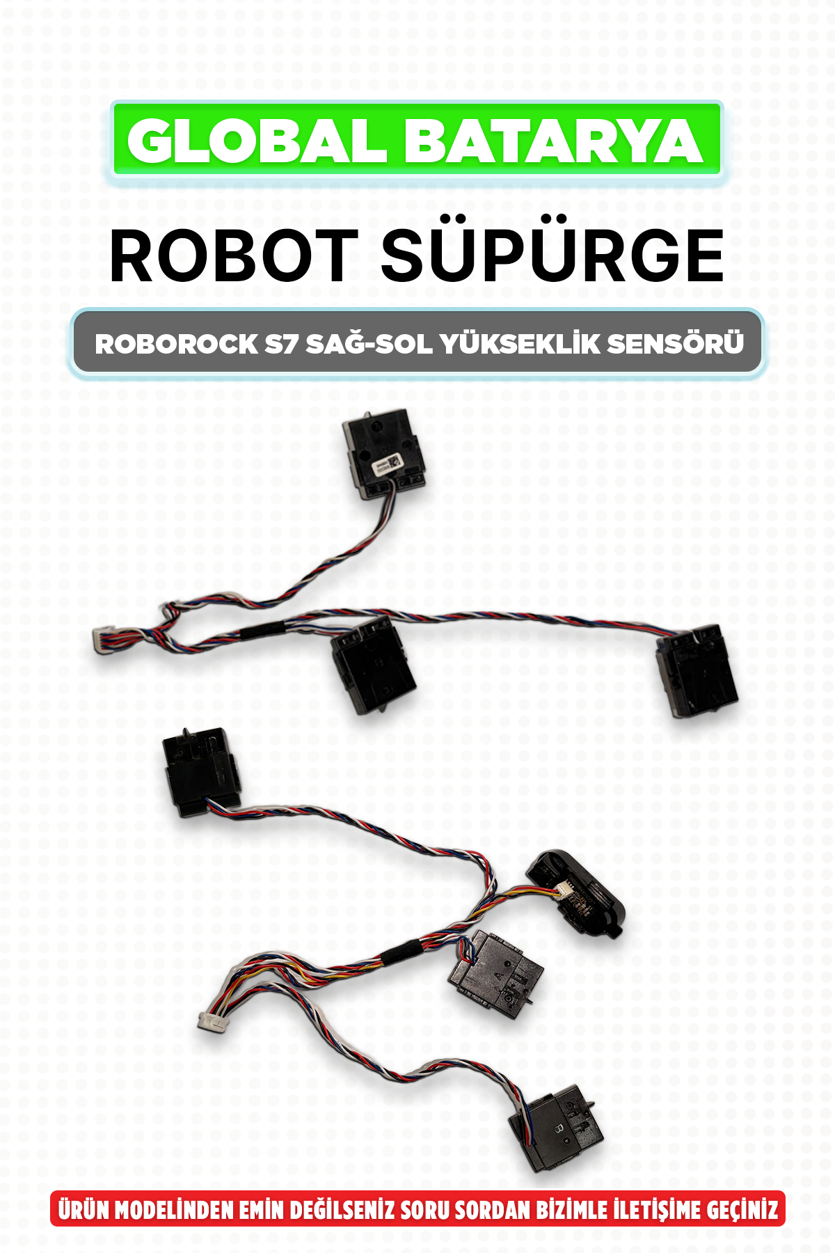 Roborock S7 Düşme (Yükseklik) Sensör Seti - Sağ ve Sol |  Test edilmiş Orijinal Çıkma Parça