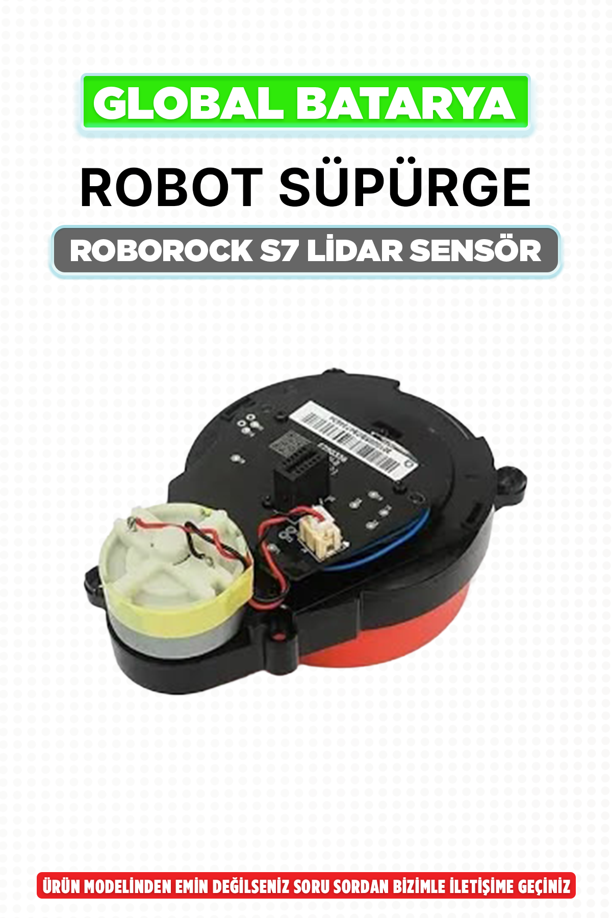 Roborock S7 LiDAR (LDS) Haritalama Sensörü Modülü | Orijinal Çıkma ve Test Edilmiş