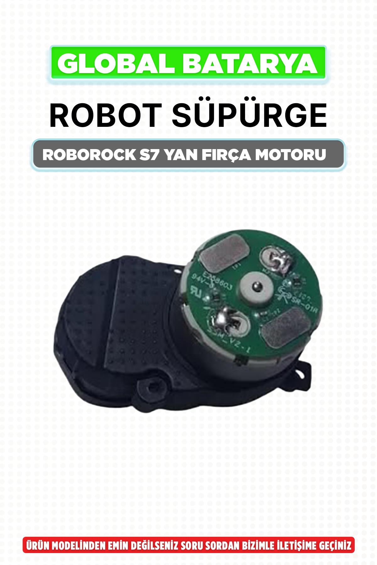 Roborock S7 Orijinal Yan Fırça Tahrik Motoru ve Dişli Kutusu - Testli Çıkma Parça