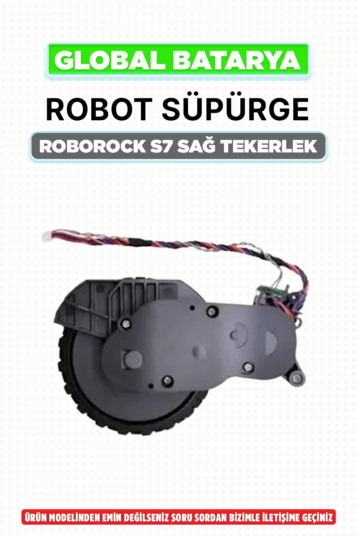 Roborock S7 Sağ Tekerlek Modülü (Motorlu) | Orijinal Çıkma (Test Edilmiş)