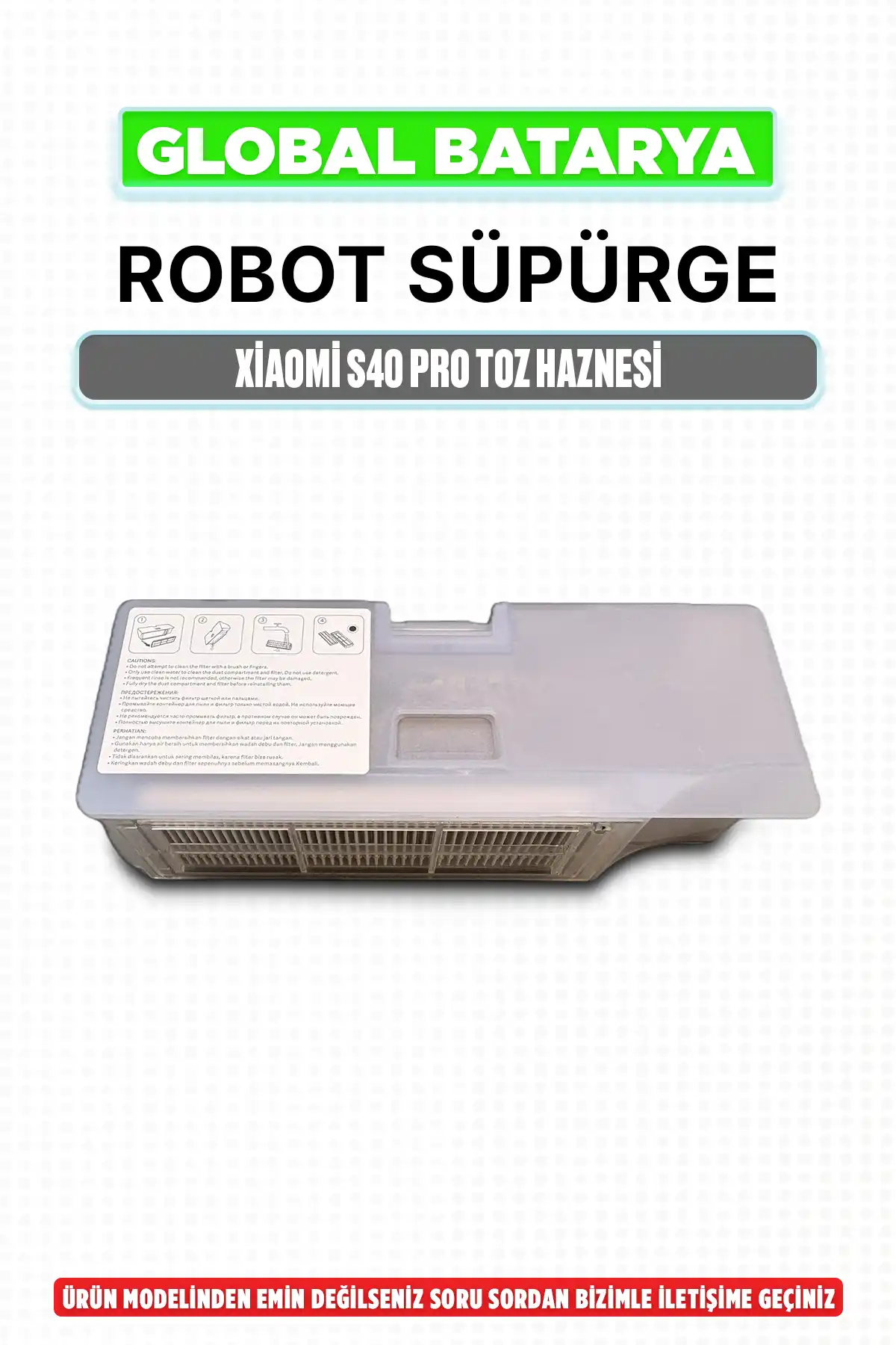 Xiaomi S40 Pro Orijinal Toz Haznesi (Toz Kutusu) – Çıkma Test Edilmiş