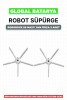 Roborock S6 MaxV Uyumlu Yan Fırça 2'li Set (Orijinal Standart 5 Kollu Silikon)